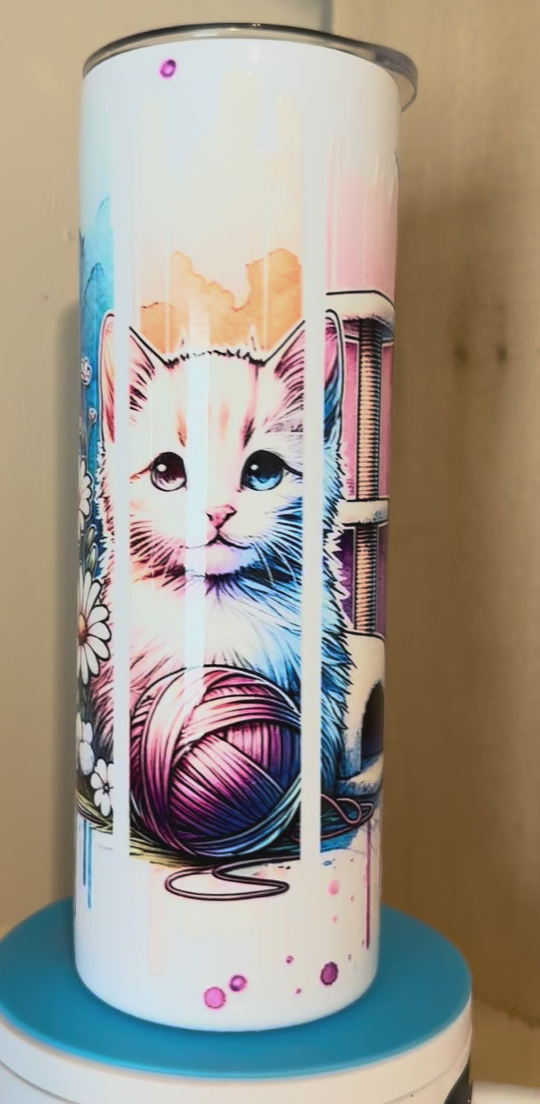 20oz cat tumbler