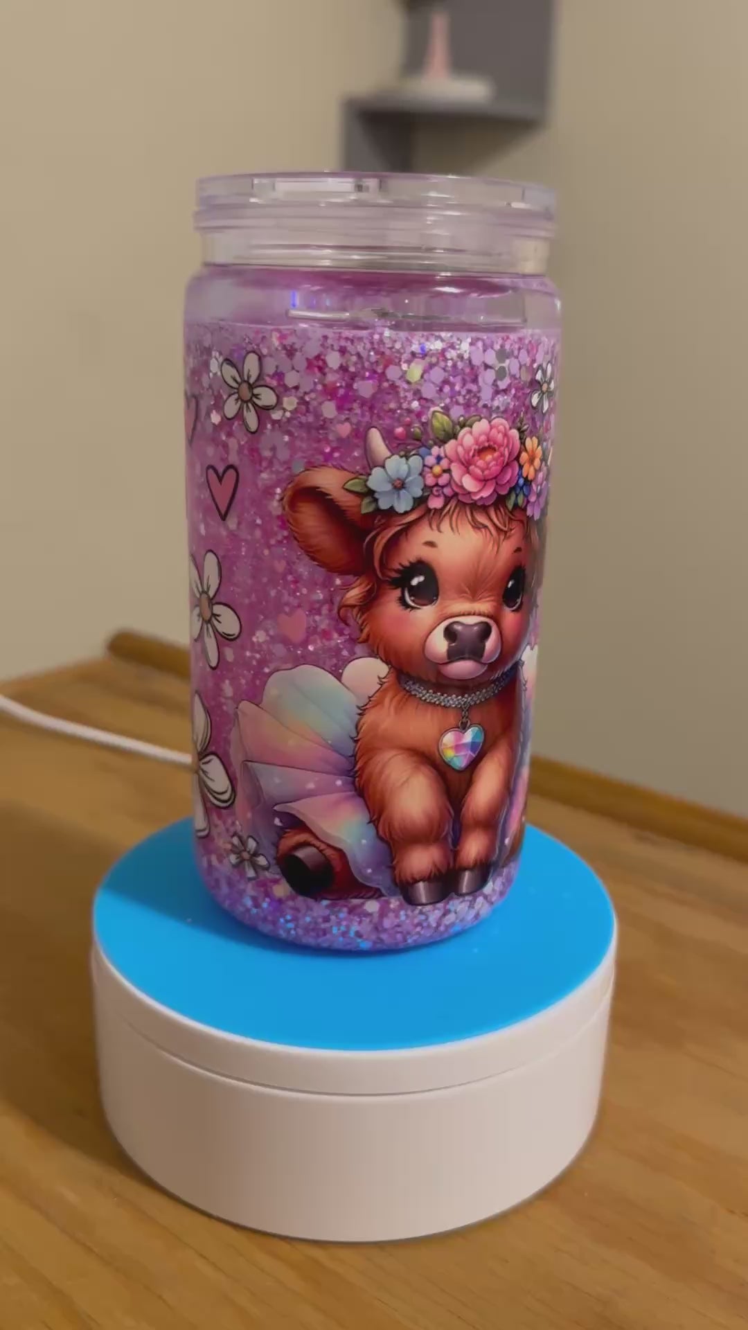 Premade 16oz snow globe tumbler