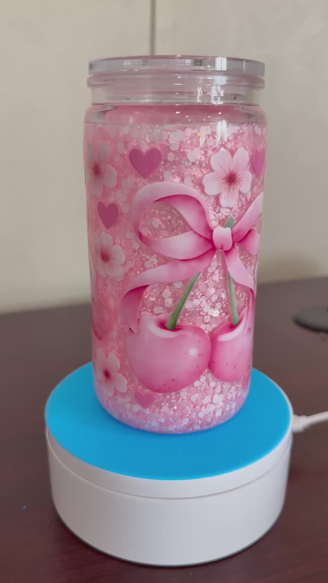16oz snow globe tumbler